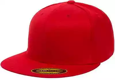 Original Flexfit Flatbill Hat Premium 6210 Fitted Baseball Cap 210 Flat Bill • $13.60