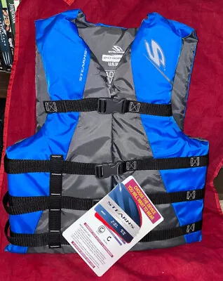 Stearns Adult Watersport Life Vest USCG Approved Type III Jacket Blue NEW • $25