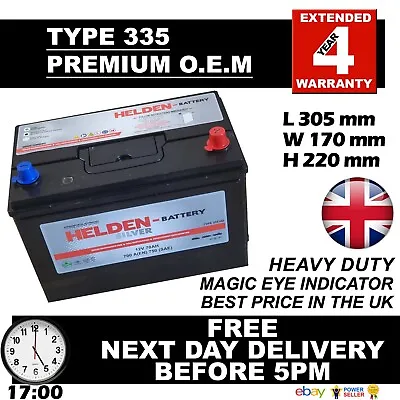 Yuasa YBX3335 Eq. Car Battery 12V Sealed Lead Acid 4 Yr Warranty Type 335 • £95.34