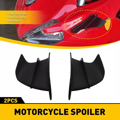 Motorcycle Body Side Winglet Deflector Air Wing Spoiler Accessories Gloss V • $16.49