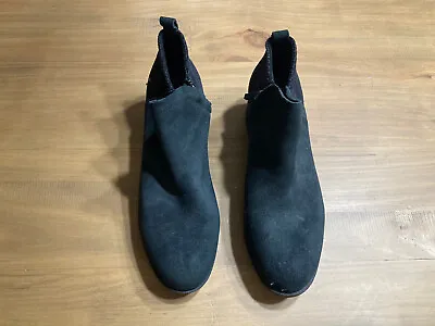 Toms Deia Black Suede Ankle Boot Women's Size 9.5W • $30.95