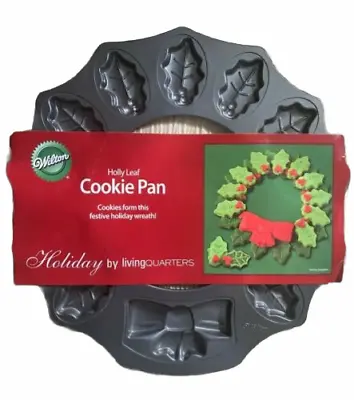 $21 • Buy Wilton Holiday Wreath Holly Leaf Cookie Pan **NEW**