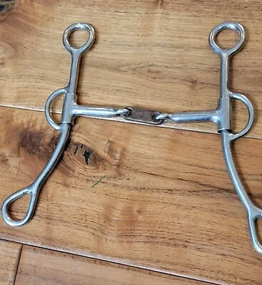 Curb Bit Shank Dogbone Horse Tack Myler? 3 Piece Mouth • $50