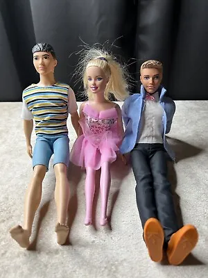 (2) Barbie Fashionistas Ken Dolls Blonde Brown Hair Ken Modern + Extra Barbie • $25.75