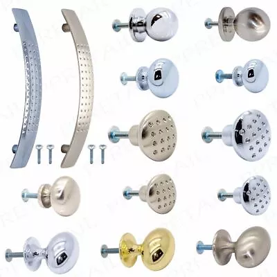 METAL DRAWER KNOBS Choose Design Pull Handle Cupboard Cabinet Door Furniture • £5.49