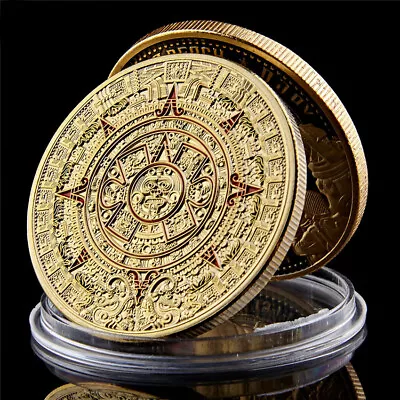 Mexico Commemorative Mayan Aztec Calendar Art Prophecy Culture Challenge Coin • $4.49