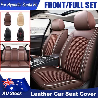 Breathable Leather Car Seat Covers For Hyundai Santa Fe Full Set/Front Cushions • $164.67