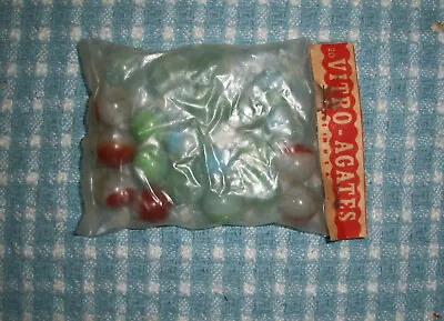 Vitro Agates Vintage Bag Of Marbles • $23