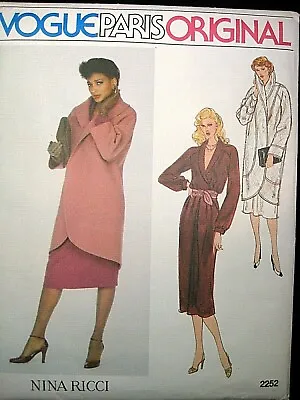 Vogue Paris Original Pattern 2252 Nina Ricci Size 16 • $35