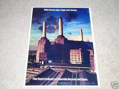Large Pink Floyd  Animals  1977 Poster 19 X13  Animals Album Ad Roger Waters • $25