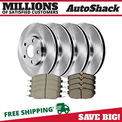 Front And Rear Brake Rotors & Pads For 2005-2008 2009 2010 Ford Mustang 4.0L V6 • $140.17