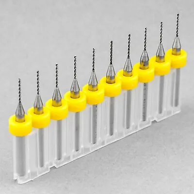 10pcs 0.7mm Micro Tungsten Carbide Twist Drill Bit PCB For Dremel Rotary CNC • $11.71