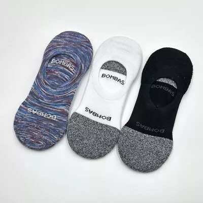 3 Pairs Bombas Men's Cushioned No Show Socks Size Med 3 Color Mix • $20.79