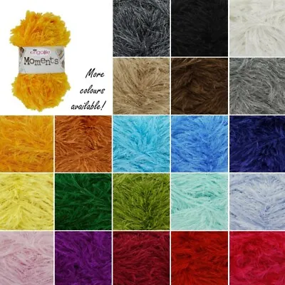 £2.39 • Buy King Cole Moments Eyelash Knitting Yarn Knit Craft Wool Crochet 50g Ball