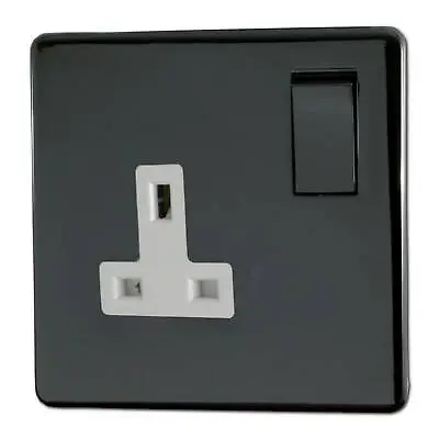 £8.99 • Buy Crabtree Black Nickel Electrical Switch Socket Cooker Control Dimmer Flat Plate