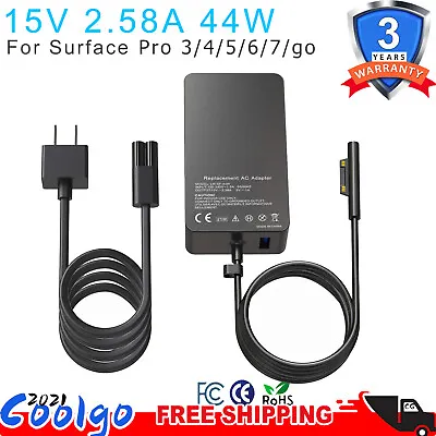 For Microsoft Surface Pro 3 4 5 6 Laptop Book Power Adapter Charger 44W 1800 • $13.99
