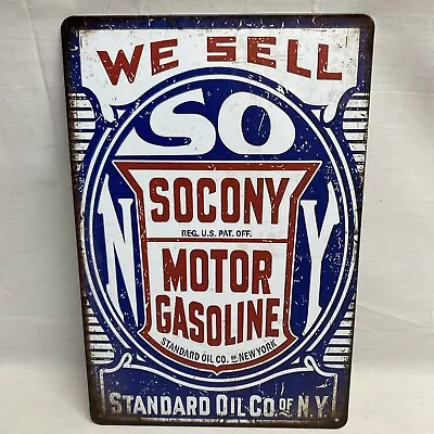 Socony Motor Gasoline Vintage Style Metal Sign Standard Oil Company Exxon Mobil • $16.99