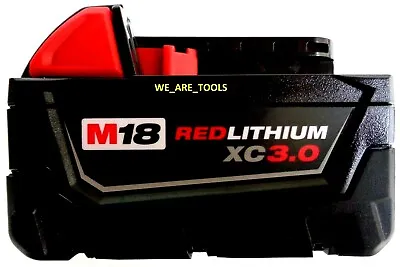 (1) GENUINE 18V Milwaukee 48-11-1828 3.0 AH Battery M18 XC Red Lithium 18 Volt • $47.97