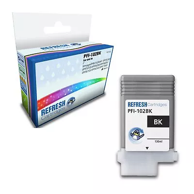 Refresh Cartridges Black PFI-102BK Ink Compatible With Canon Printers • £43.07