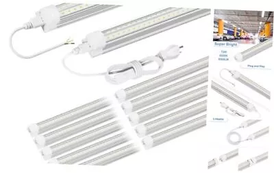 8ft LED Shop Light Fixture 8 Foot Led Lights72w 9500LM 6500K LED 96'' T8  • $257.05