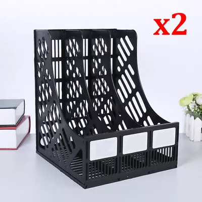 £11.99 • Buy 2 X Office DeskTidy Magazine File Holder A4 Folder Organiser Filing Storage Rack