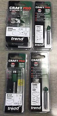 £40 • Buy Trend Craft Pro Joblot X4 . Router Cutter . C049 / C044 / C117 / C054 Cheap