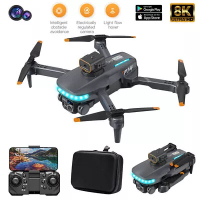 Drone 8k Profesional HD Camera Obstacle Avoidance Aerial Photography Foldable • £30.99