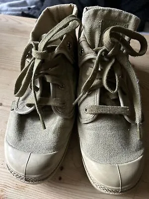 Womens Palladium Pampa Hi Military Canvas Combat Ankle Chukka Boots Size 5.5 • £30