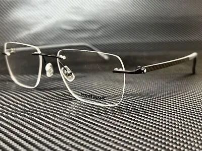 MONT BLANC MB0185O 003 Ruthenium Square 55 Mm Men's Eyeglasses • $202.50