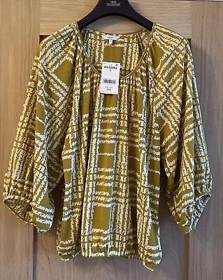 Next Ladies Long Sleeve Mustard Top Size 12 BNWT • £2