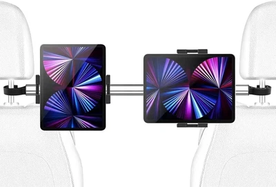£19.99 • Buy Car Back Seat Dual Twin Tablet Mobile Phone Holder Mount Extendable IPad Galaxy
