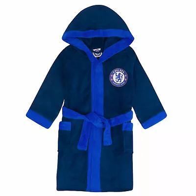 Chelsea FC Mens Dressing Gown Robe Hooded Fleece OFFICIAL Football Gift • £24.99