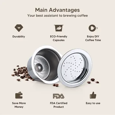 ICafilcas Refillable Coffee Capsule Expresso Pod For Verismo K-FEE Twins II CBTL • $17.98