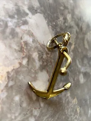 Brass ANCHOR Key Chain- Collectible Marine Nautical Key Ring • $27.99