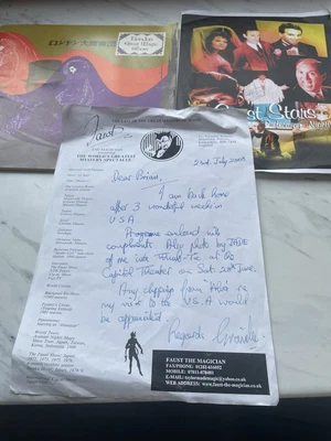 £20.99 • Buy Faust The Magician Memorabilia Signed Magic 