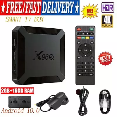 Smart TV Box X96Q HD Android 10.0 UHD 4K WIFI Media Player Set Top Box 2GB+16GB • $41.99