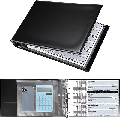 7 Ring Business Check Book Binder 600 Checks Capacity For 9  X 13  Sheets PU L • $22.99