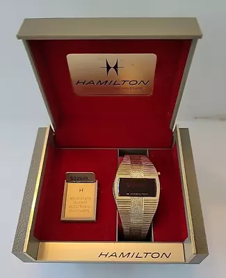 Rare Vintage Hamilton Led Day/date/month Wristwatch With Box • $395