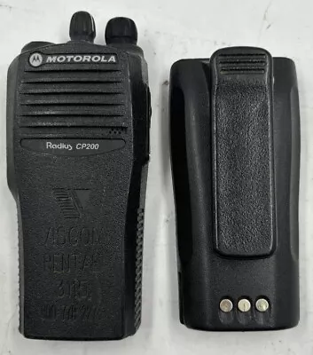 Motorola Aah65rdf9aa3an Radius Cp200 Uhf Portable Two-way Radio W/ Battery • $74.79