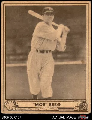 1940 Play Ball #30 Moe Berg Red Sox 3 - VG • $375