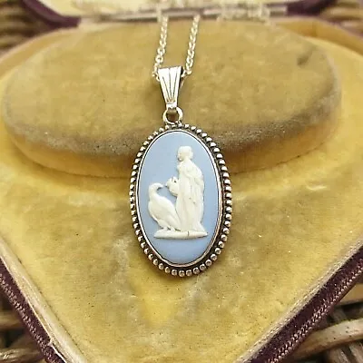 £28.99 • Buy Lovely Vintage Sterling Silver Wedgwood Pendant Of Hebe & Zeus 1965