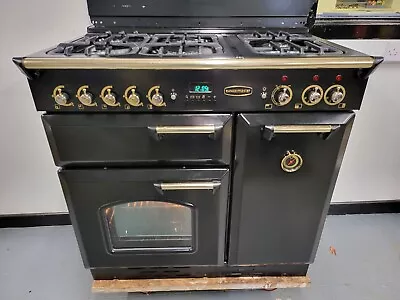 Rangemaster Classic LPG Dual Fuel Range Cooker Hood + Splash Black + Gold 90cm  • £995