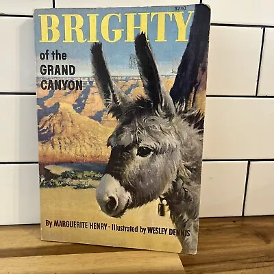 Vintage Brighty Of The Grand Canyon By Marguerite Henry Book 1978 • $9.99