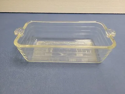 Vintage Mary Dunbar Heat-Flow Ovenware Loaf Pan Casserole Dish #89 Clear Ribbed • $24.99