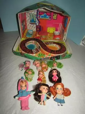 Vintage Mattel LIDDLE KIDDLES KLUB Clubhouse + 10 LIDDLE KIDDLES LOT • $85