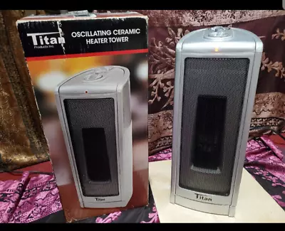 Titan Oscillating Ceramic Tower Space Heater + Fan • $20