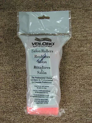 Original VELCRO Brand Rollers Bouffant Salmon 2  Dia 3 Pack Velcro USA • $5.99
