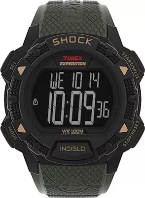 Timex Men's Expedition Base Shock 45mm Chronograph WatchIndiglo  - TW4B234009J • $44