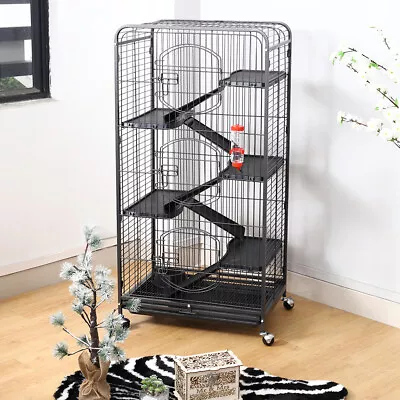 Metal Cage For Hamsters Rodent 5 Tier Small Animal Rabbit Hutch Guinea Pig House • £89.95