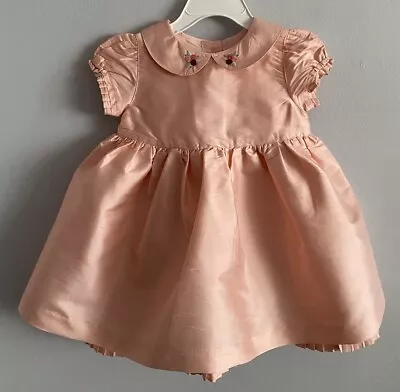 Gymboree Holiday Friends Rosebud Silk Dress Pink Easter Spring Size 18-24M NWT • $40